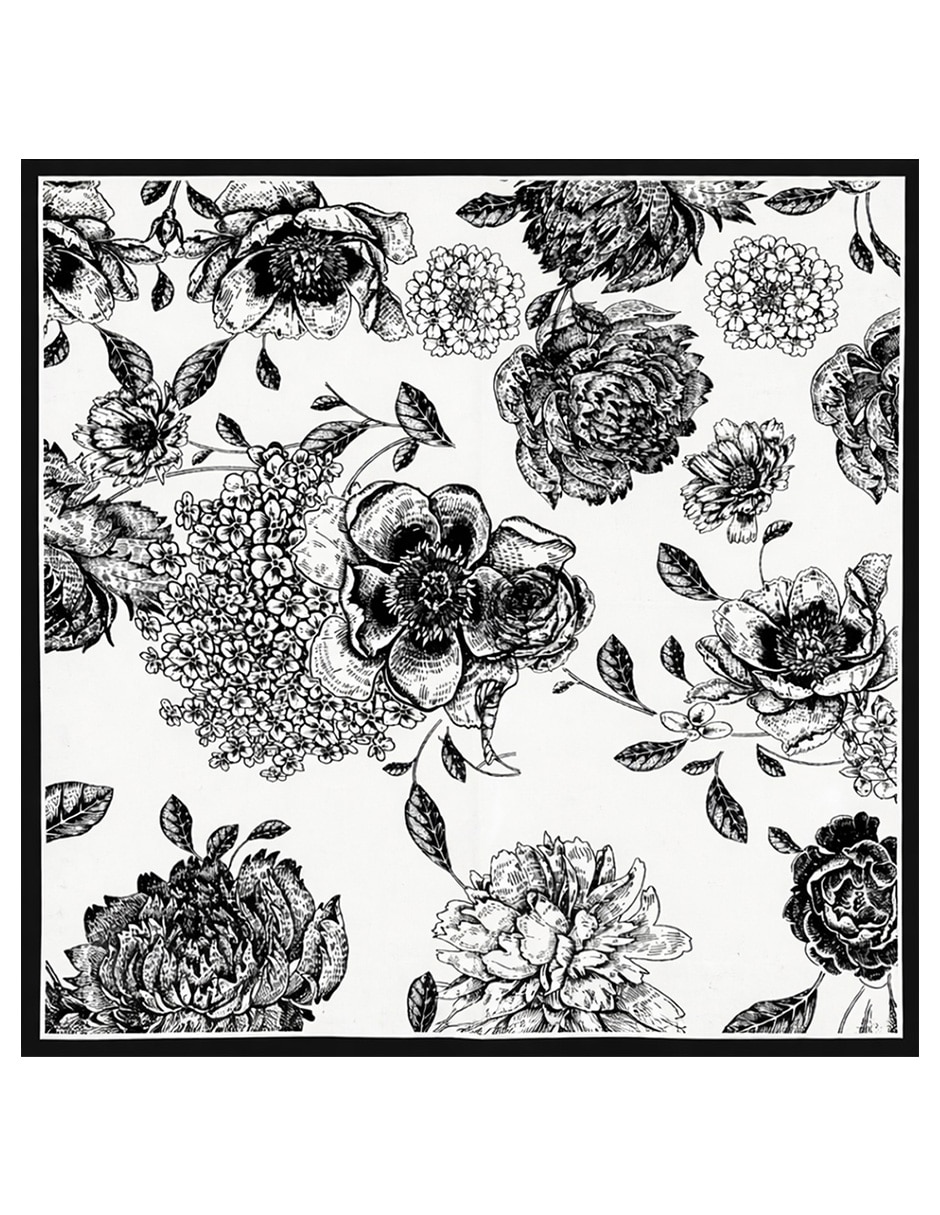 Mascada con estampado floral para mujer