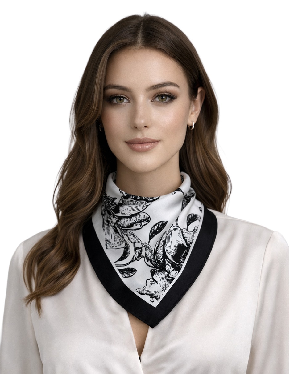 Mascada Twist Side con estampado floral para mujer