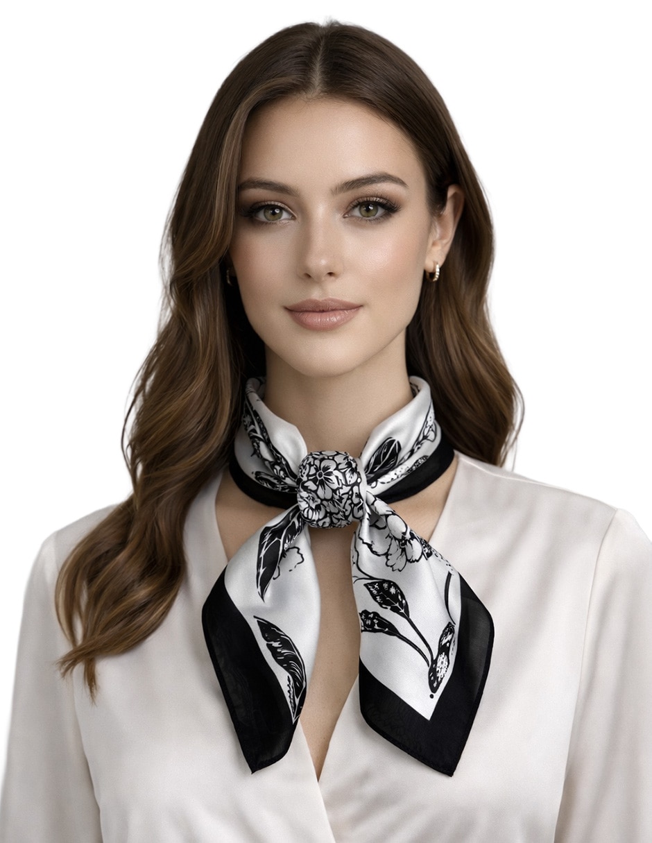 Mascada Twist Side con estampado floral para mujer