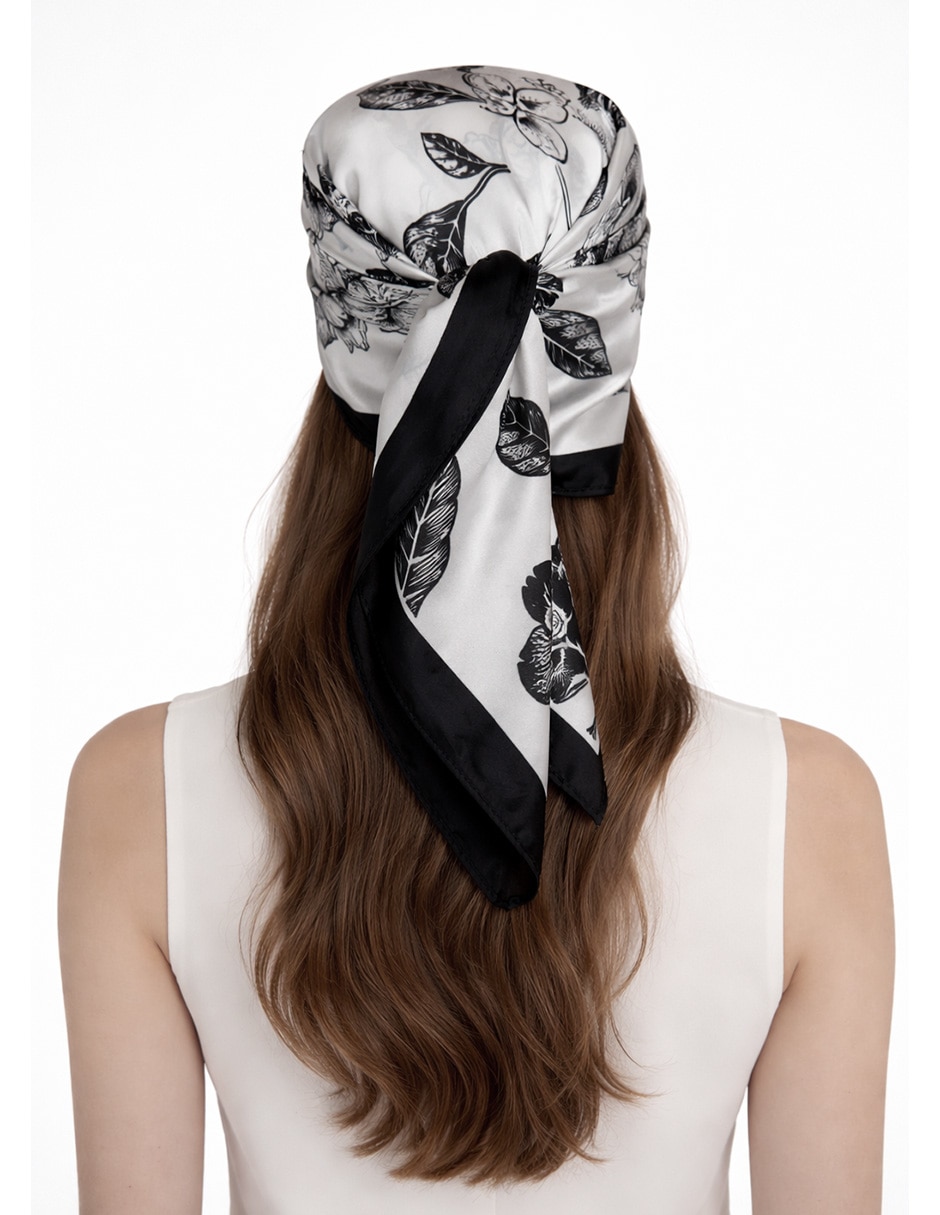 Mascada Twist Side con estampado floral para mujer